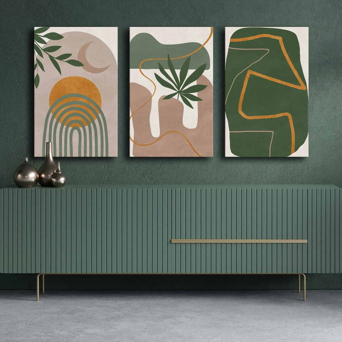 Wallity Conjunto de 3 Lienzos Decorativos Multicolor 45x70 cm Wallity Conjunto de 3 Lienzos Decorativos Multicolor 45x70 cm